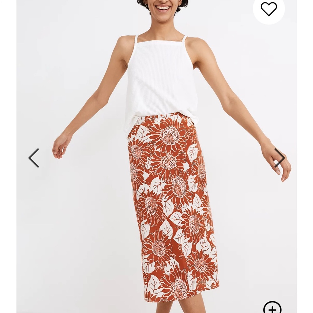 Madewell Silk Midi Slip Skirt sz 6 never worn